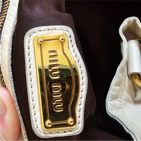 Authenticmiu miu Tan Tote Bag